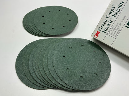 3M 00621 Green Corps Hookit Sanding Disc Dust Free, 8'', 80 Grit, 25 Discs / Box