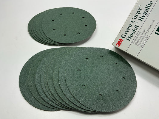 3M 00621 Green Corps Hookit Sanding Disc Dust Free, 8'', 80 Grit, 25 Discs / Box