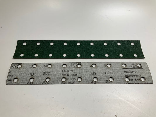 3M 00642 Green Corps Hookit 2-3/4'' X 16'' 40E Grit Regalite Dust-Free Sheet, 50pc