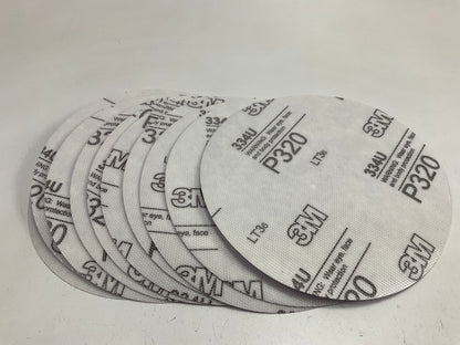 (10) 3M 00675 Imperial Hookit II 6'' Sanding Discs Grade P320 320 Grit