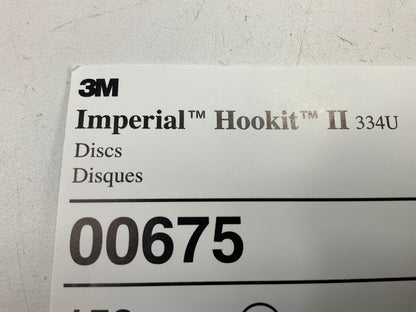 (10) 3M 00675 Imperial Hookit II 6'' Sanding Discs Grade P320 320 Grit