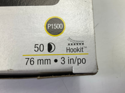 3M 00907 Hookit 3'' P1500 Auto Sanding Finishing Film Disc 1500 Grit (50/Box)