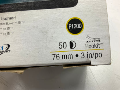 3M 00908 Hookit 3'' P1200 Grade Finishing Film Sanding Disc, (Box Of 50)