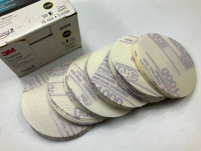 3M 00909 Hookit Finishing Film Sanding Abrasive Discs 3'' Grit P1000, 50/Box