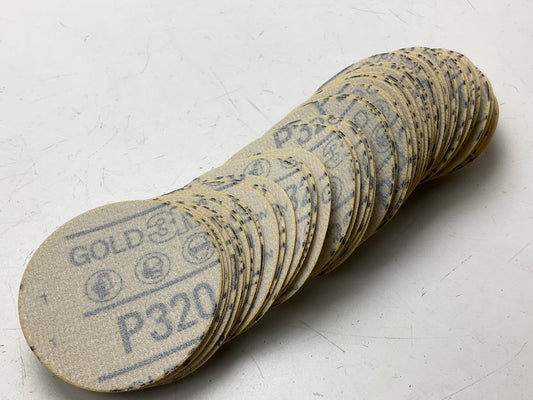 3M 00914 Hookit Gold Sanding Film Disc 3 Inch, P320 Grit - (50 Discs/Box)