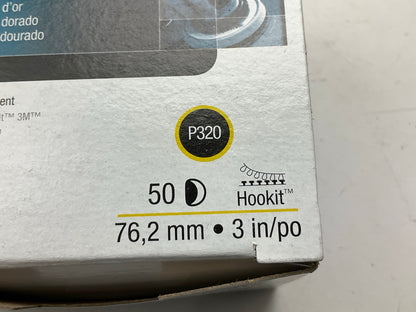 3M 00914 Hookit Gold Sanding Film Disc 3 Inch, P320 Grit - (50 Discs/Box)