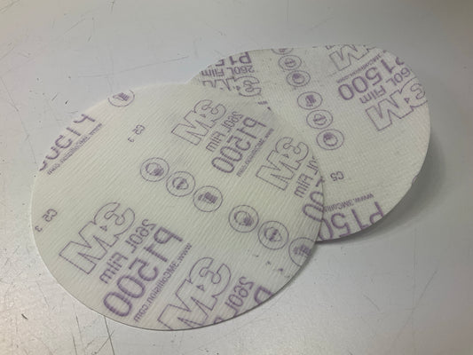 3M 00950 Hookit Finishing Film Abrasive Disc 6 In, 1500 Grit, 100 Discs / Box