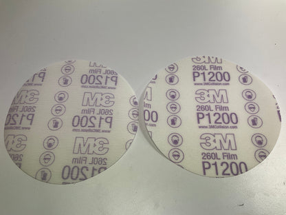 3M 00968 6'' 260L Hookit Finishing Film Sanding Disc, P1200 Grit (Box Of 100)