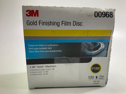 3M 00968 6'' 260L Hookit Finishing Film Sanding Disc, P1200 Grit (Box Of 100)