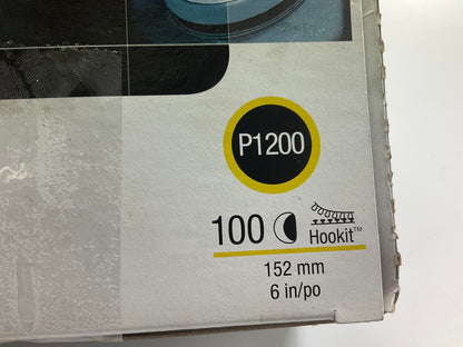 3M 00968 6'' 260L Hookit Finishing Film Sanding Disc, P1200 Grit (Box Of 100)