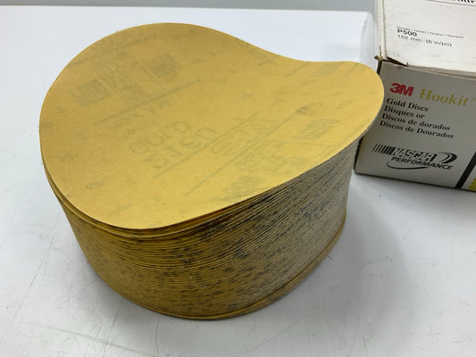 3M 00972 Hookit Gold Sanding Disc 216U 6'' P500A Grit (100 Discs/Box)