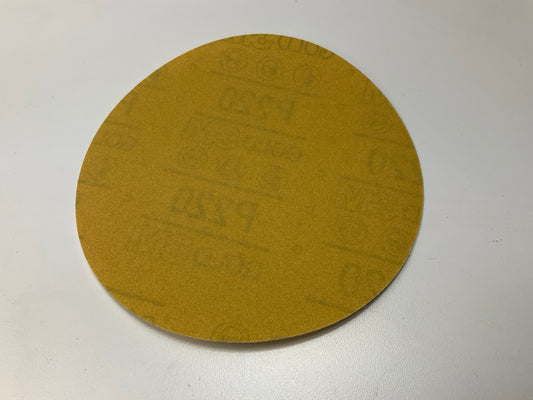 3M 00978 Hookit Gold Sanding Disc 216U 6'' P220A 220 Grit (100 Discs / Box)