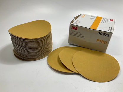 3M 00979 Hookit Gold Sanding Disc 236U, 6 Inch, P180C Grit (100 Discs/Box)