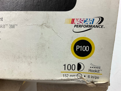 3M 00982 Gold Abrasive Hookit Sanding Disc 6'' P100 Grade - Box Of 100