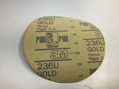 3M 00982 Gold Abrasive Hookit Sanding Disc 6'' P100 Grade - 70 Discs Total