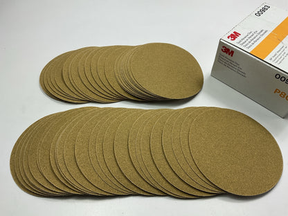 3M 00983 Hookit Gold Sanding Disc 236U 6'' P80C 80 Grit (75 Discs / Box)