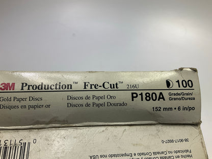 3M 01039 - 6'' Gold Sanding Discs, P180A Grade 180 Grit - 95 Discs Total