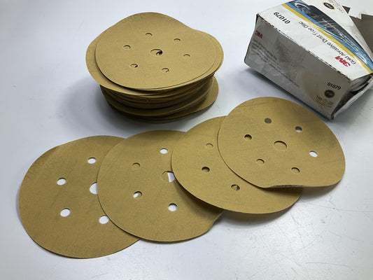 3M 01079 Dust Free Sanding Discs 6'', P180 180 Grit, Hookit, 100 Discs / Box
