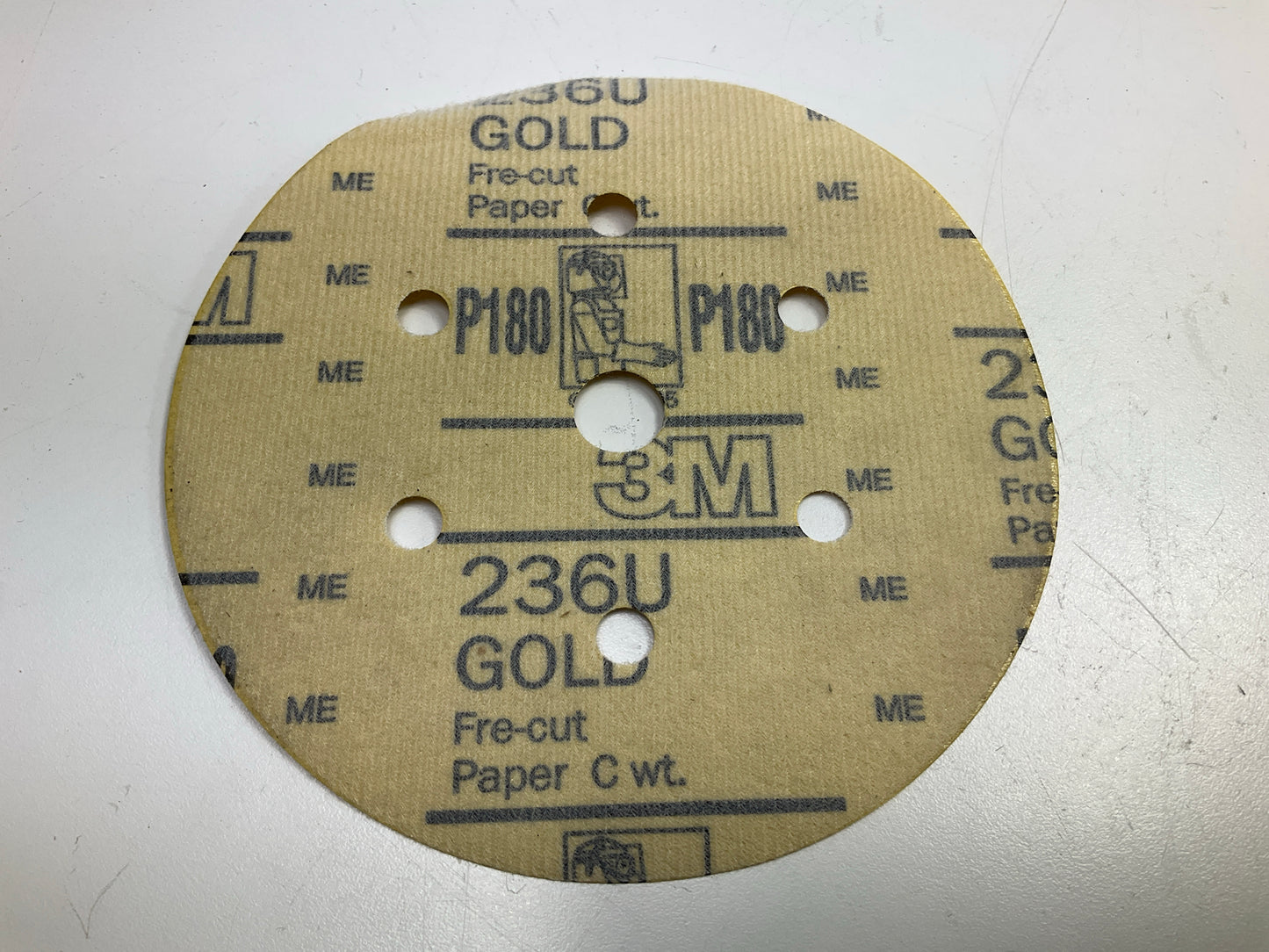 3M 01079 Dust Free Sanding Discs 6'', P180 180 Grit, Hookit, 100 Discs / Box