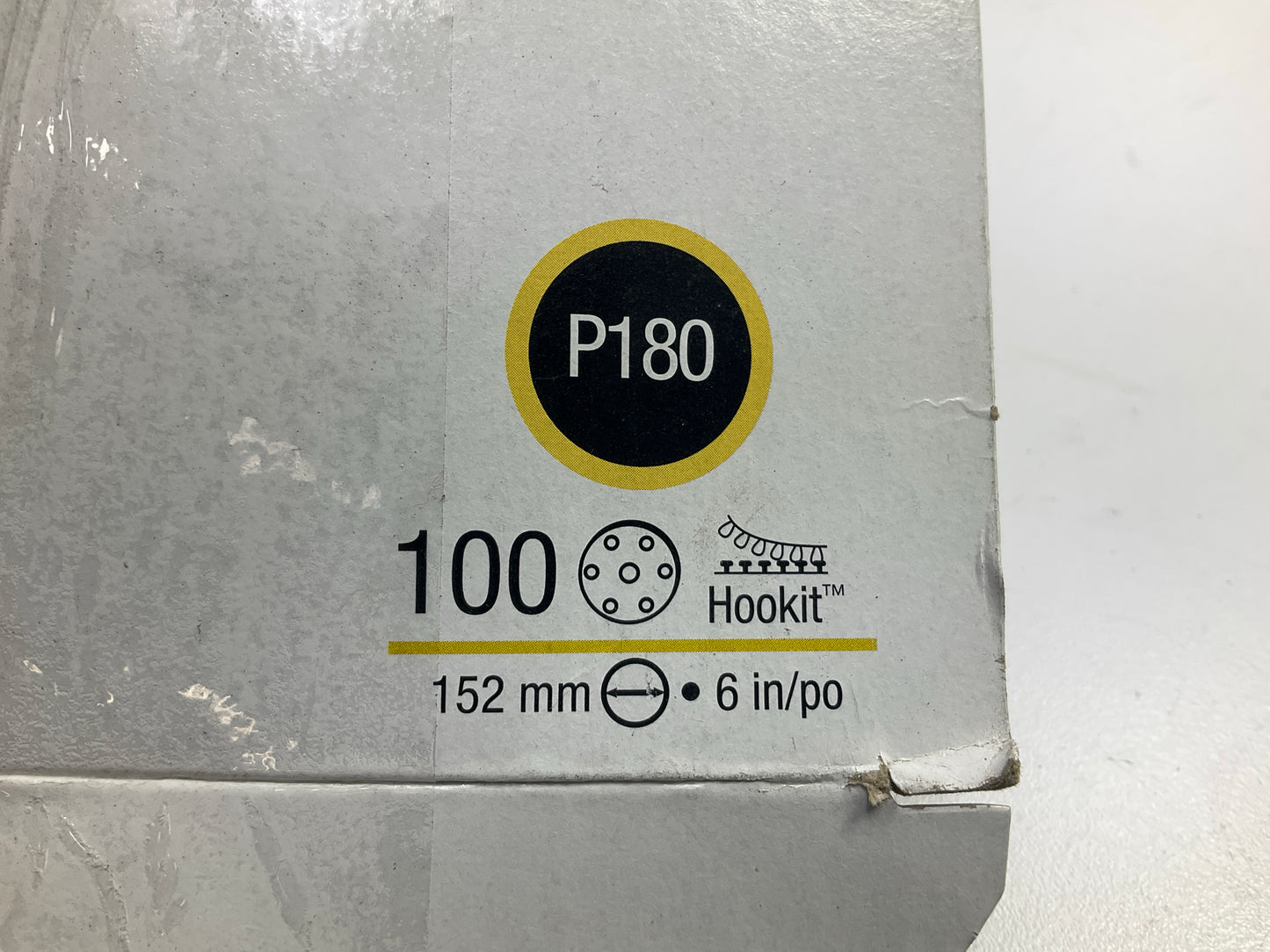 3M 01079 Dust Free Sanding Discs 6'', P180 180 Grit, Hookit, 100 Discs / Box