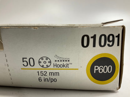 3M 01091 Hookit Gold Disc Dust Free 216U, P600, 6'' Sanding Discs -  50 / Box