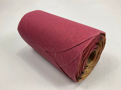 3M 01114 Stikit Red Abrasive 316U 6'' Sanding Disc Roll P120 Grit, 100 Discs