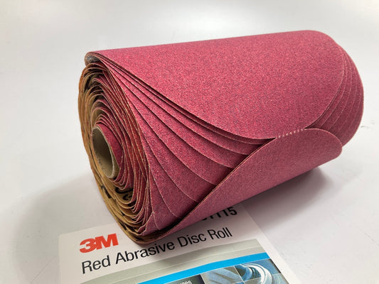 3M 01115 Red Abrasive Stikit Sanding Disc, 6 Inch, P100 Grit, Roll Of 100 Discs