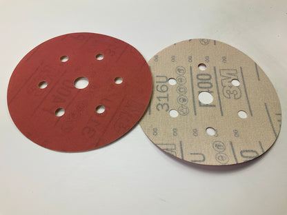 3M 01139 Red Abrasive Dust Free 6'', 400 Grit Hookit Sanding Disc (50 Discs)
