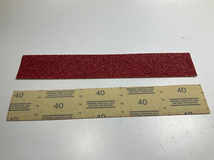 3M 01182 Red Abrasive Hookit 40 Grit 2.75'' X 16.5'' Sanding File Sheet - 25 Pack