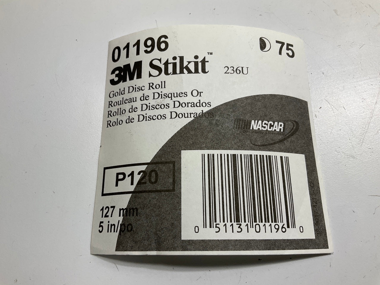 3M 01196 Stikit Gold Sanding Disc Roll, 5 In, P120 Grade, 75 Discs Per Roll