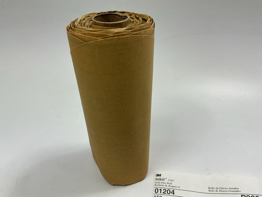 3M 01204 6'' Inch Diameter P360 360 Grit Abrasive Sanding Disc Roll, 75 Discs