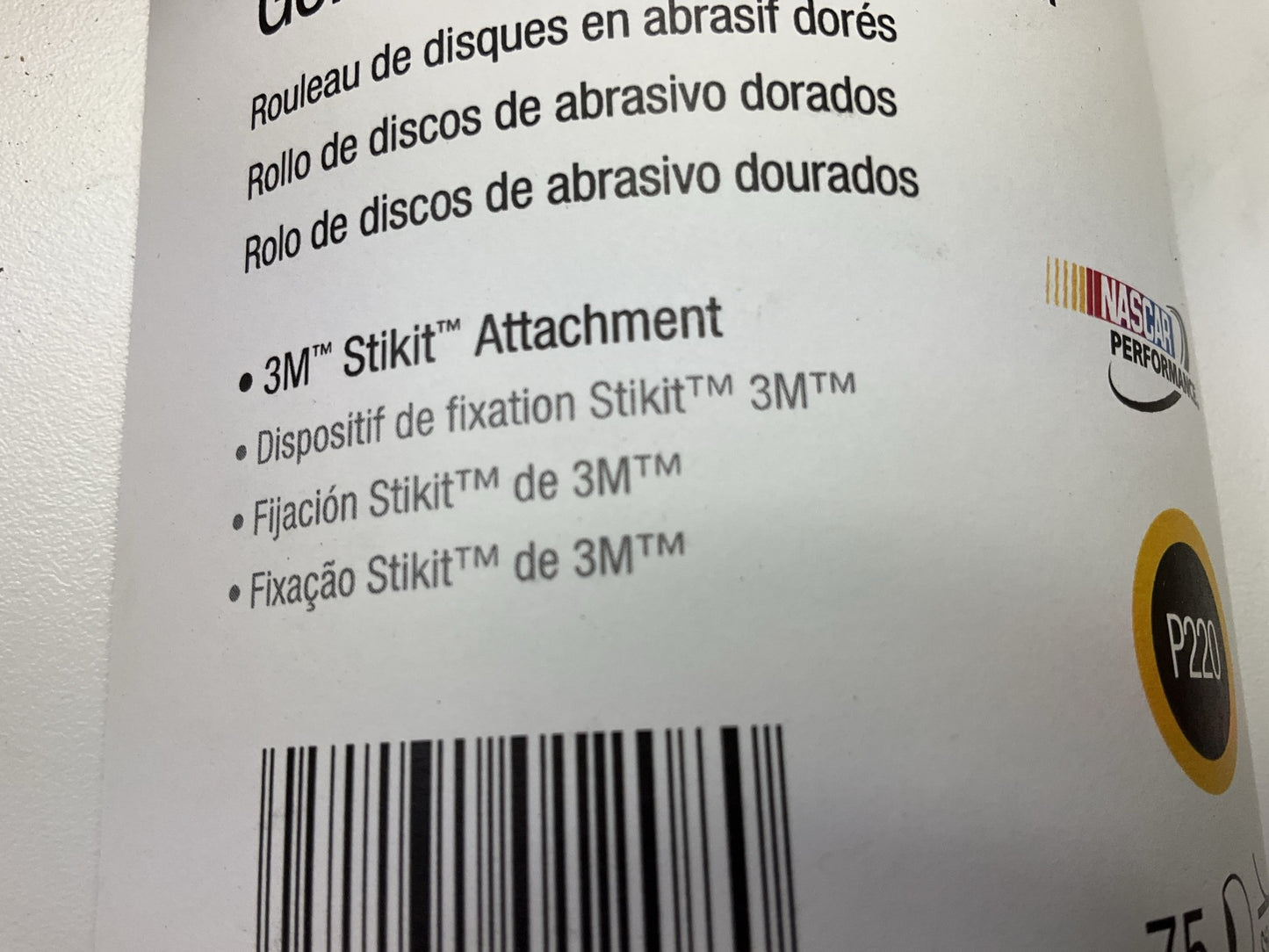 3M 01208 Stikit Gold Sanding Disc Roll 6'', P220, 75 Discs / Roll, 5 Rolls Total