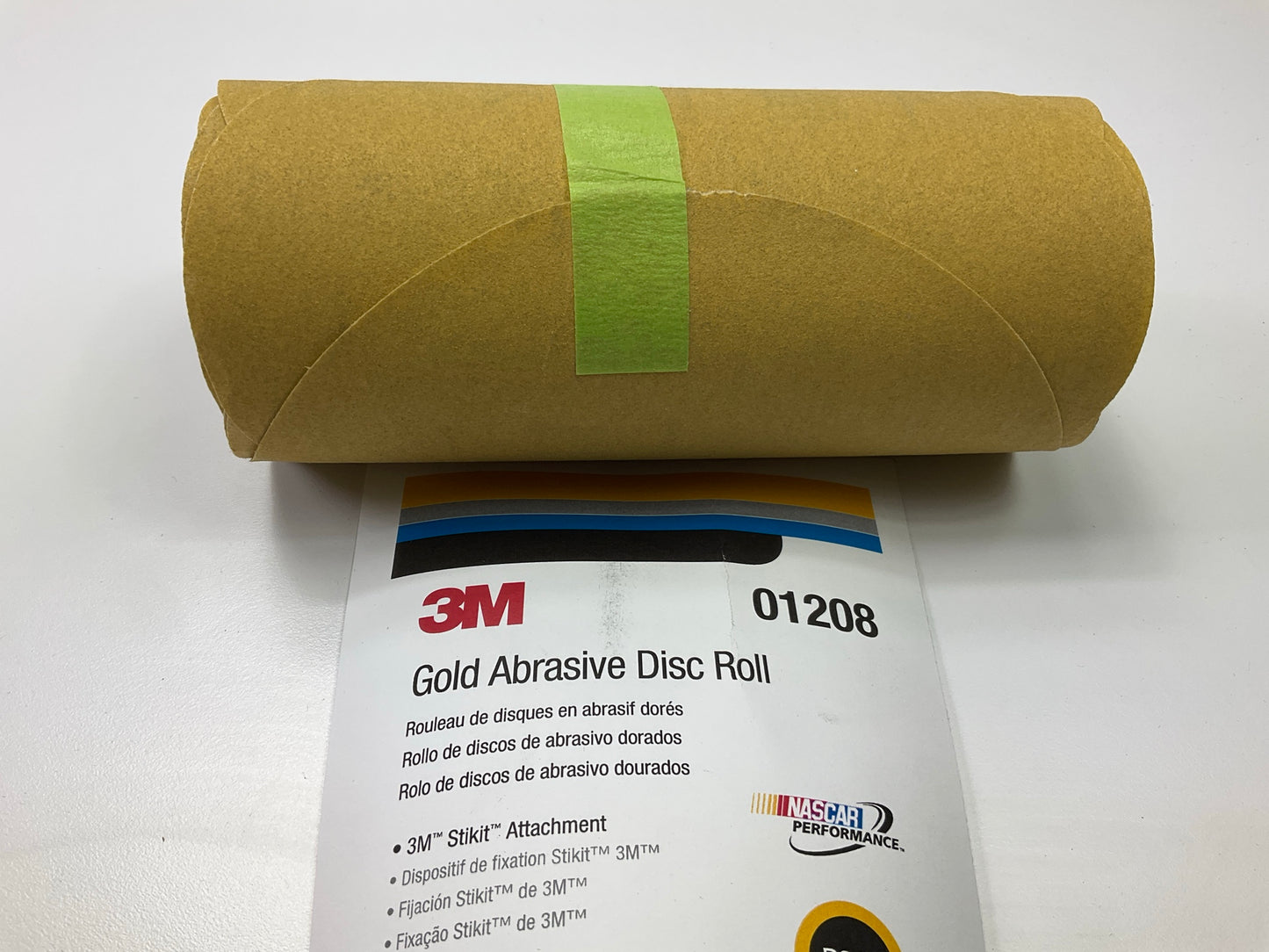 3M 01208 Stikit Gold Sanding Discs Roll 6'', P220 Grit, 75 Discs / Roll