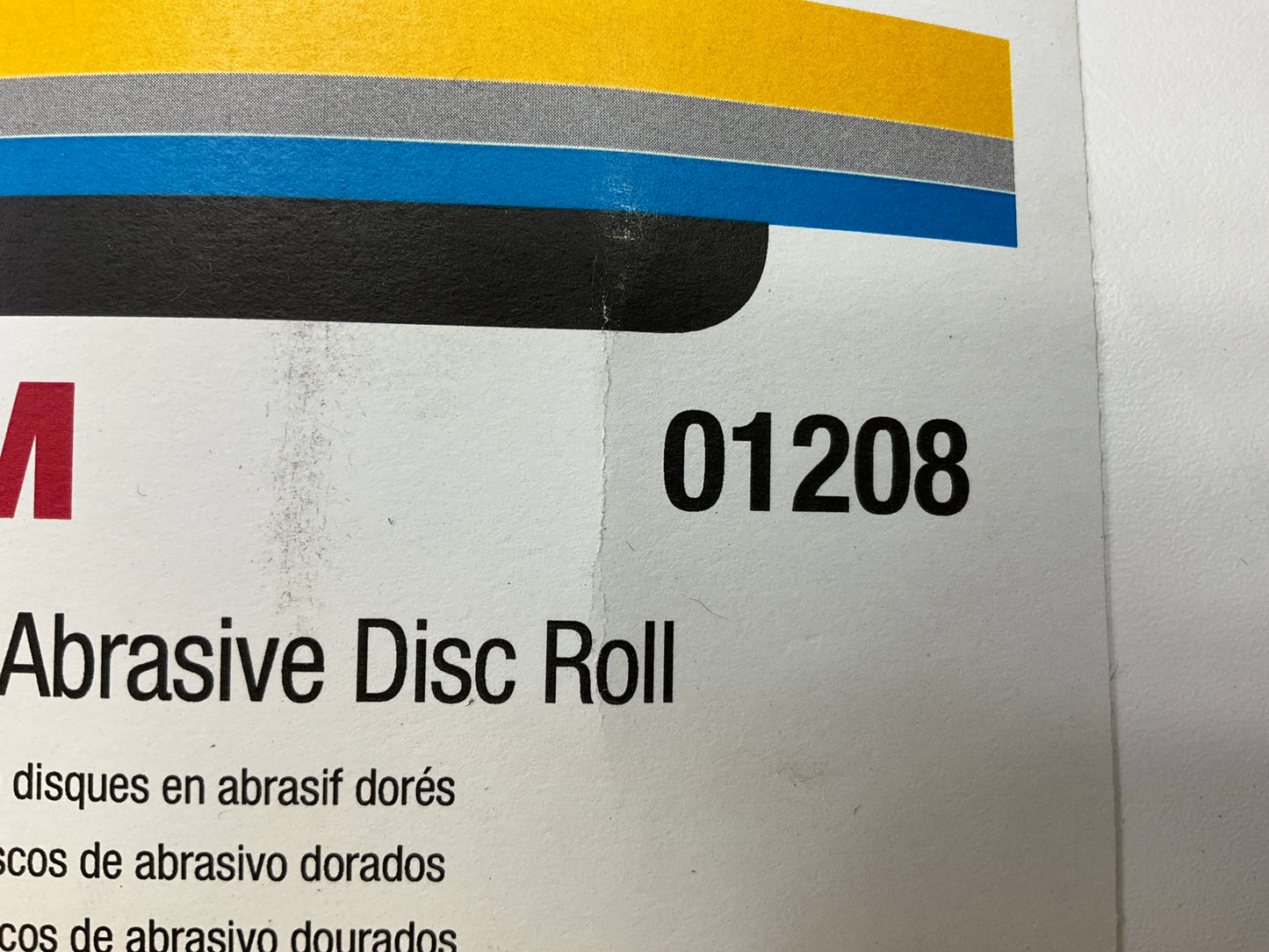 3M 01208 Stikit Gold Sanding Discs Roll 6'', P220 Grit, 75 Discs / Roll