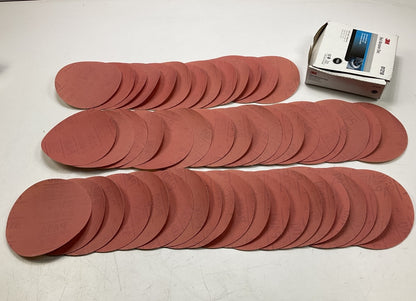 50 Discs - 3M 01218 Hookit Red 6'' P400 Grit Abrasive Sanding Discs