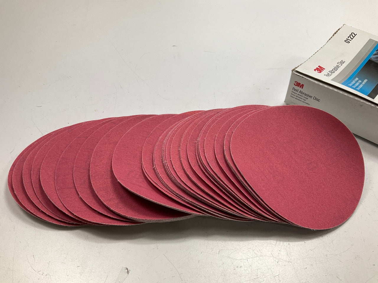 3M 01222 Red Abrasive Hookit Sanding Disc 6 Inch P180 Grit (50 Discs/Box)