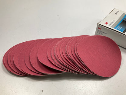 3M 01222 Red Abrasive Hookit Sanding Disc 6 Inch P180 Grit (50 Discs/Box)