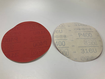 3M 01251 Red Abrasive Stikit Sanding Disc, 6 In, P400 Grade, 25 Discs/pack