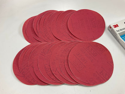 3M 01253 PSA Red Abrasive Stikit Sanding Disc 6 In, P220 Grit, 25 / Pack