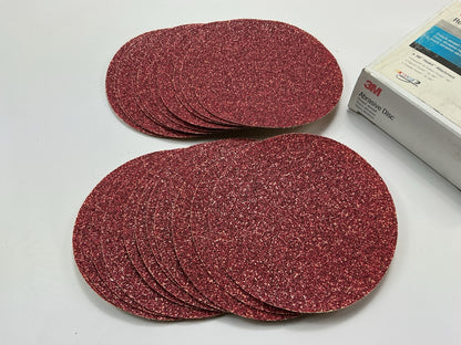 3M 01262 Red Abrasive Hookit 6'' P40 40 Grit Sanding Abrasive Disc (25 / Box)