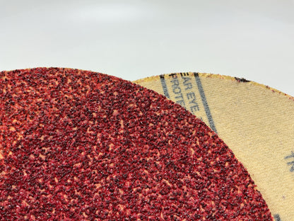 3M 01262 Red Abrasive Hookit 6'' P40 40 Grit Sanding Abrasive Disc (25 / Box)