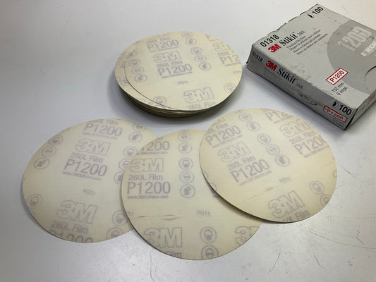 3M 01318 Stikit Finishing Film 6'' P1200 1200 Grit Sanding Discs (100 / Box)