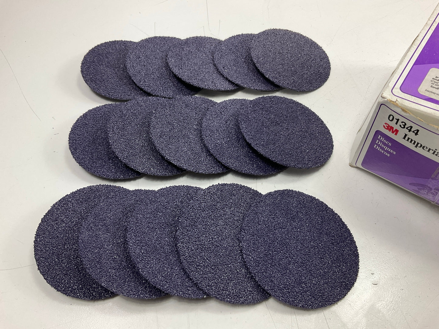 3M 01344 3'' Imperial Roloc Sanding Disc, 36 Grit, Pack Of 15 Discs