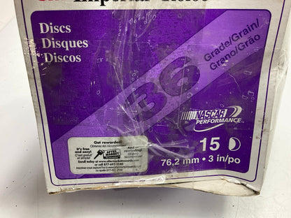 3M 01344 3'' Imperial Roloc Sanding Disc, 36 Grit, Pack Of 15 Discs