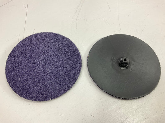 3M 01345 3'' Imperial Roloc Sanding Disc, 50 Grit, Pack Of 15 Discs