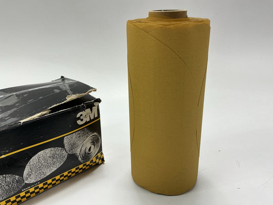 3M 01352 Stikit Gold 6'' P500 500 Grit Film Sanding Disc Roll, 125 Discs Total