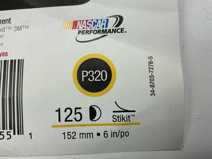 3M 01355 Stikit Gold Film Sanding Disc Roll, 6 In, P320 Grade, 125 Discs / Roll