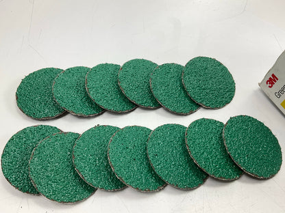 Pack Of 13 Discs - 3M 01398 Green Corps Roloc 2'' Disc, 24 Grit