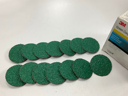 3M 01398 Green Corps Roloc 2'' Surface Prep Disc, 24 Grit - Pack Of 14 Discs