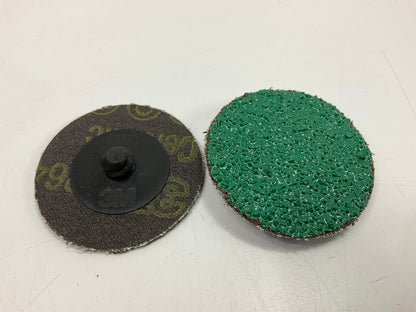 3M 01398 Green Corps Roloc 2'' Surface Prep Disc, 24 Grit - Pack Of 14 Discs
